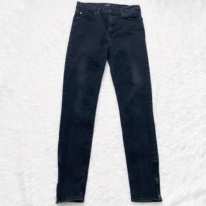 Hudson Blair Super Skinny Black Ankle Zip Jeans Size 27